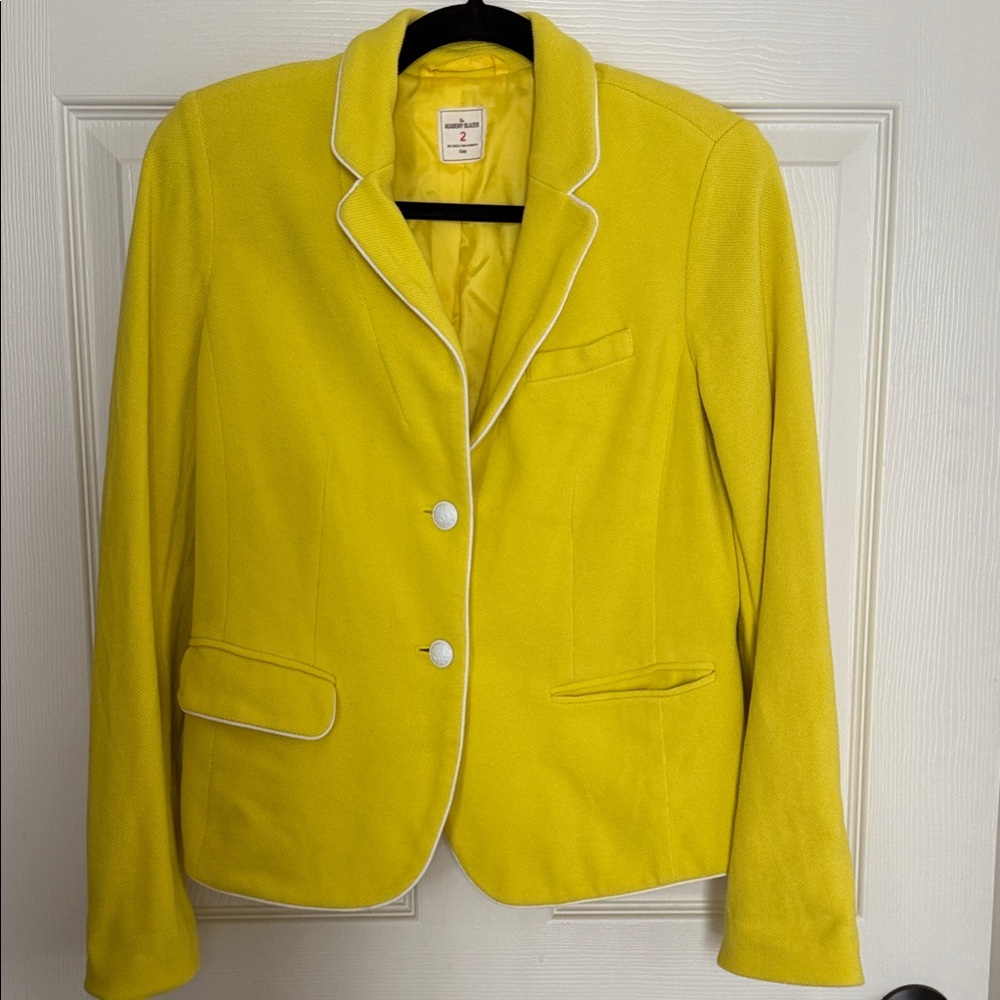 GAP Yellow Blazer with White Piping